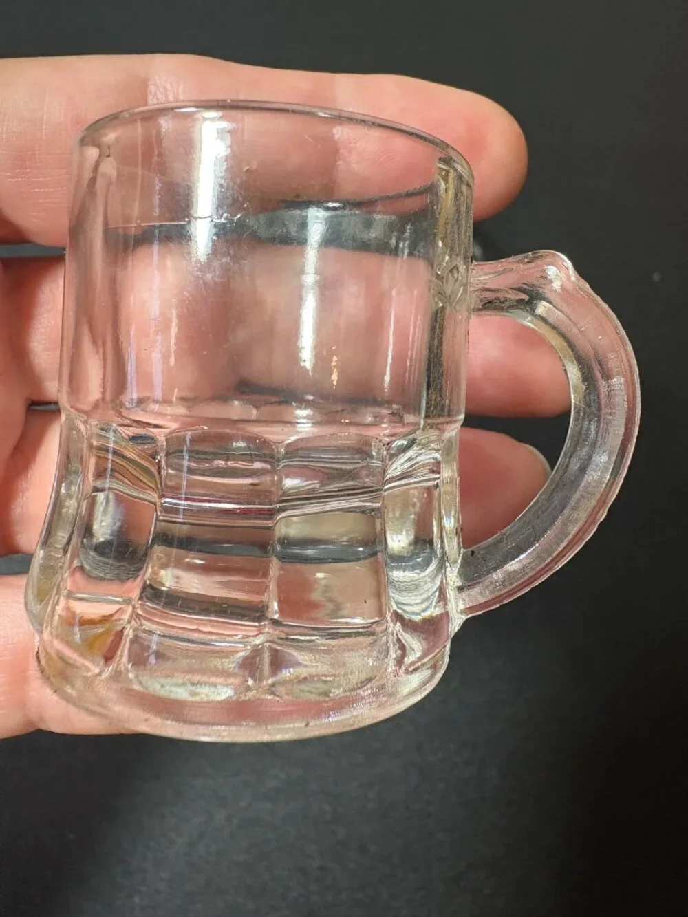 Set of 4 Vintage Beer Mug Shot Glasses Federal Glass Mid Century